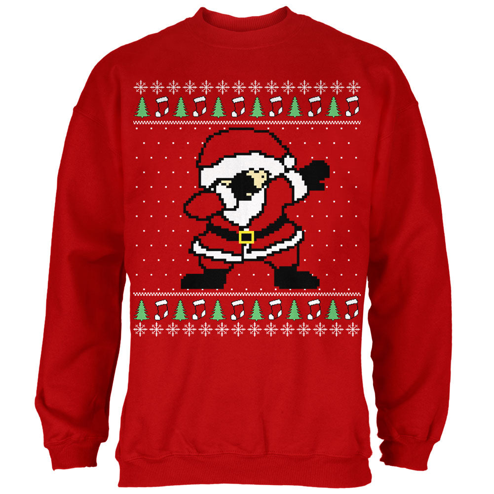 Ugly Christmas Sweater Dabbing Santa Claus Mens Sweatshirt