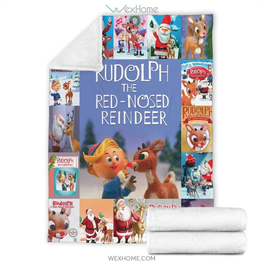 Rudolph The Red Nosed Reindeer Christmas Premium Blanket