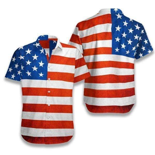 Buy American Flag Hawaii Aloha Shirts Ha86677