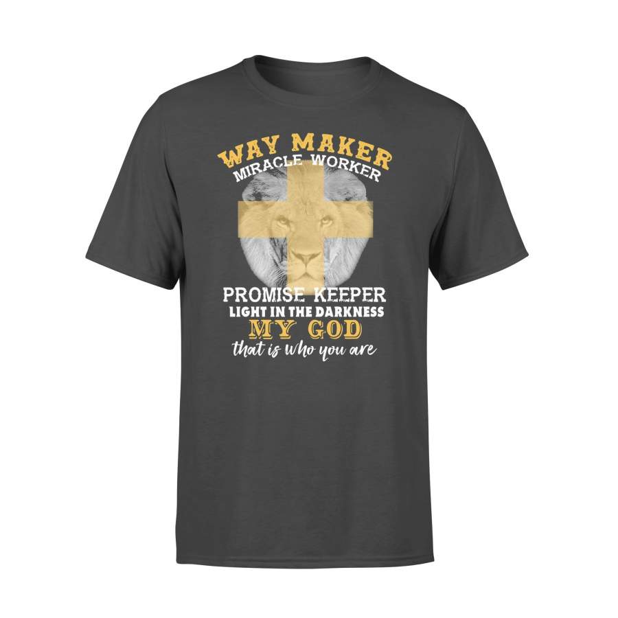 Lion Way Maker Miracle Worker Promise Keeper My God Shirt