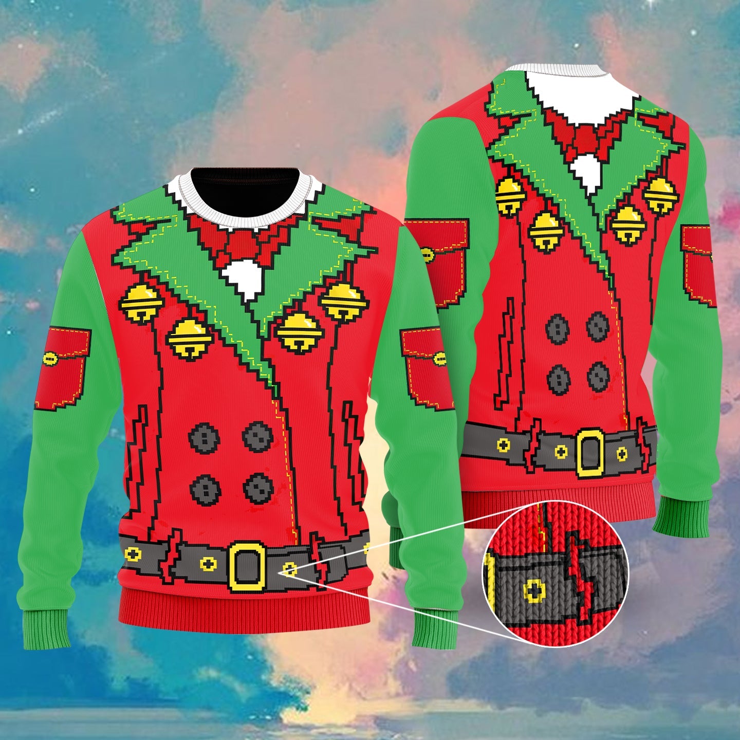 Xmas Tree Green Ugly Christmas Sweater | For Men & Women | Adult | Us6250