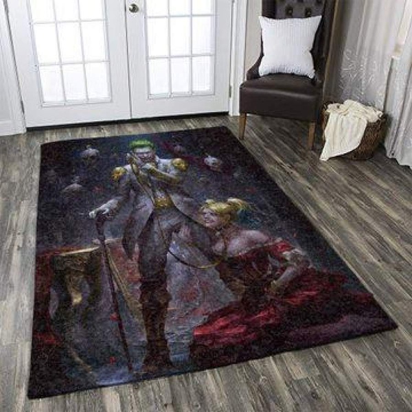 Joker & Harley Quinn Area Rug / Movie Floor Decor 1911015