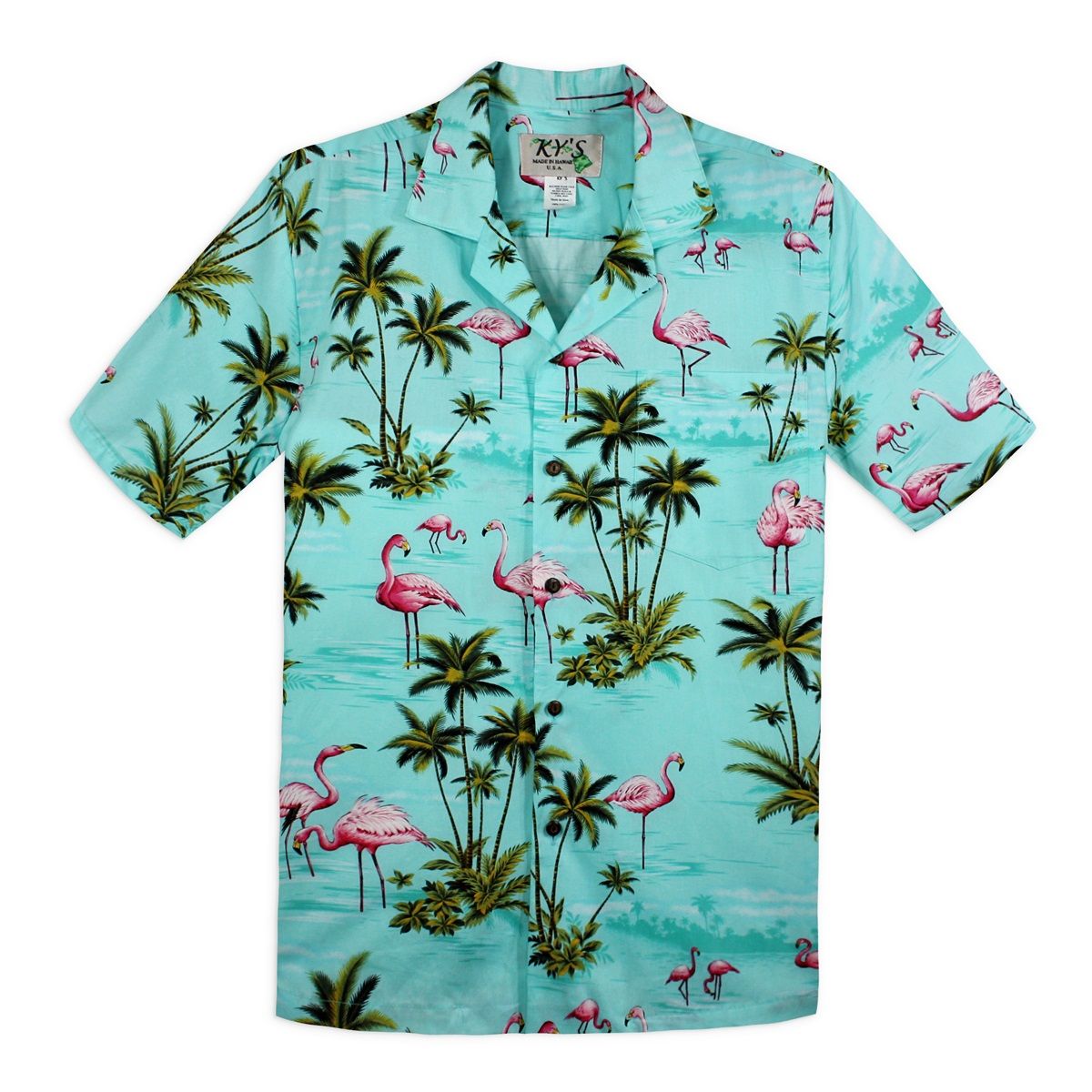 Flamingo Bay Blue Nice Design Hawaii Shirt Ha76105