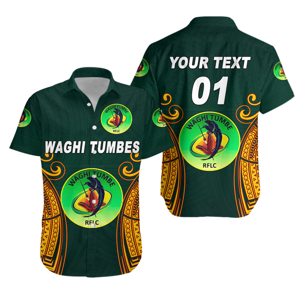 (Custom Personalised) Papua New Guinea Waghi Tumbes Hawaiian Shirt Rugby – Green, Custom Text And Number Lt8