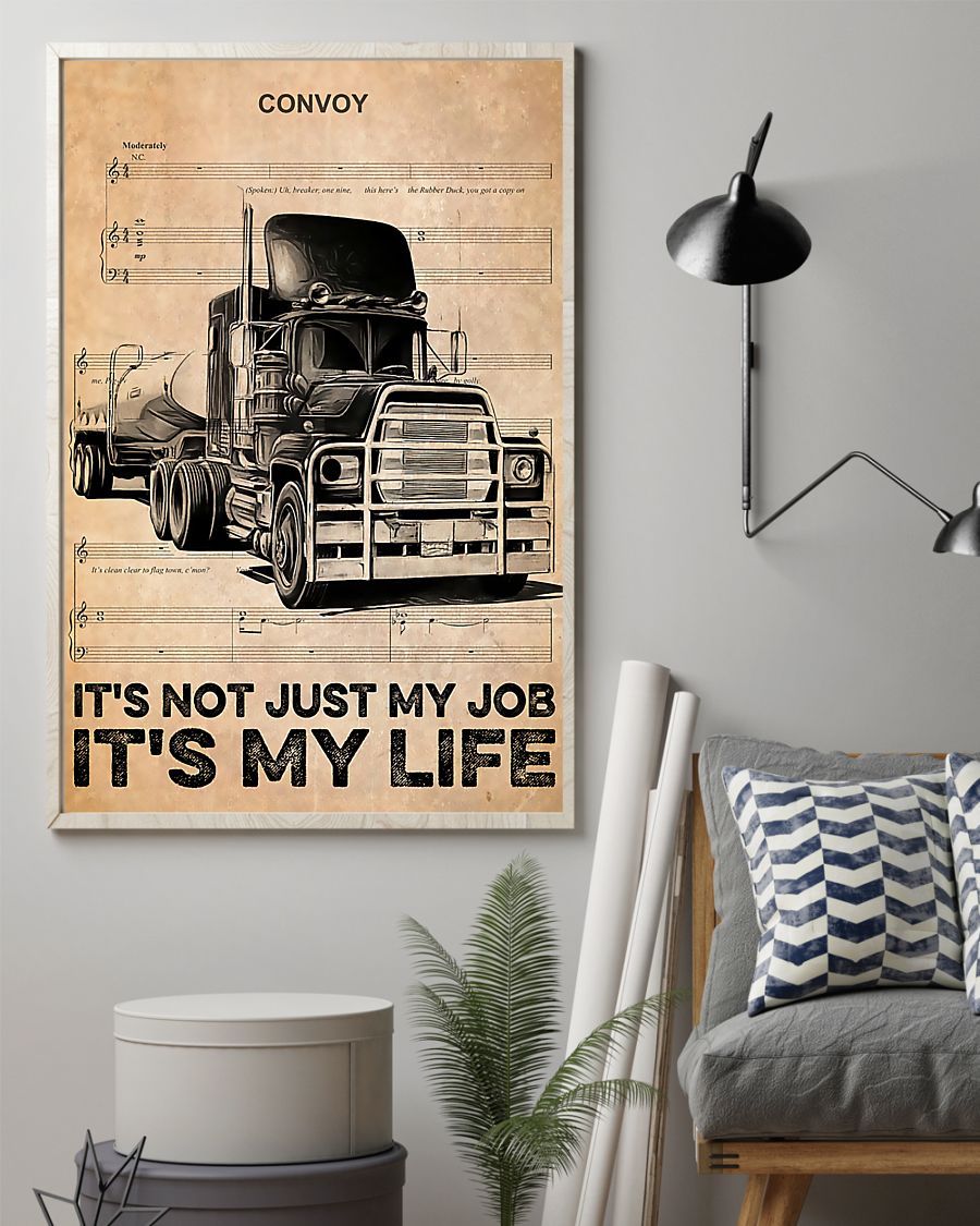 Professions Poster – Truck Driver It’S My Life Vertical Canvas And Poster | Wall Decor Visual Art
