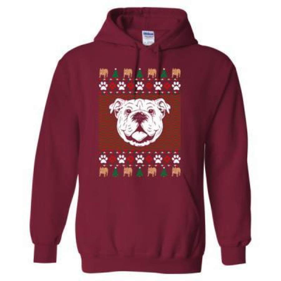 AGR Bulldog Ugly Christmas Sweater – Heavy Blend™ Hooded Sweatshirt