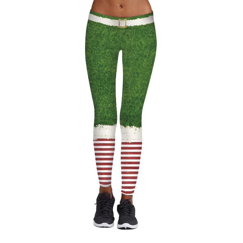 Christmas Leggings – Women 3D Xmas Workout Elastic Skinny Legging