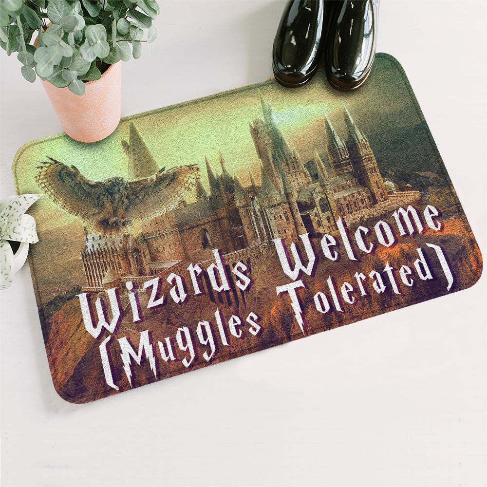 Unifinz Hp Doormat Wizards Welcome Muggles Tolerated Doormat Awesome Hp Doormat Mats 2022