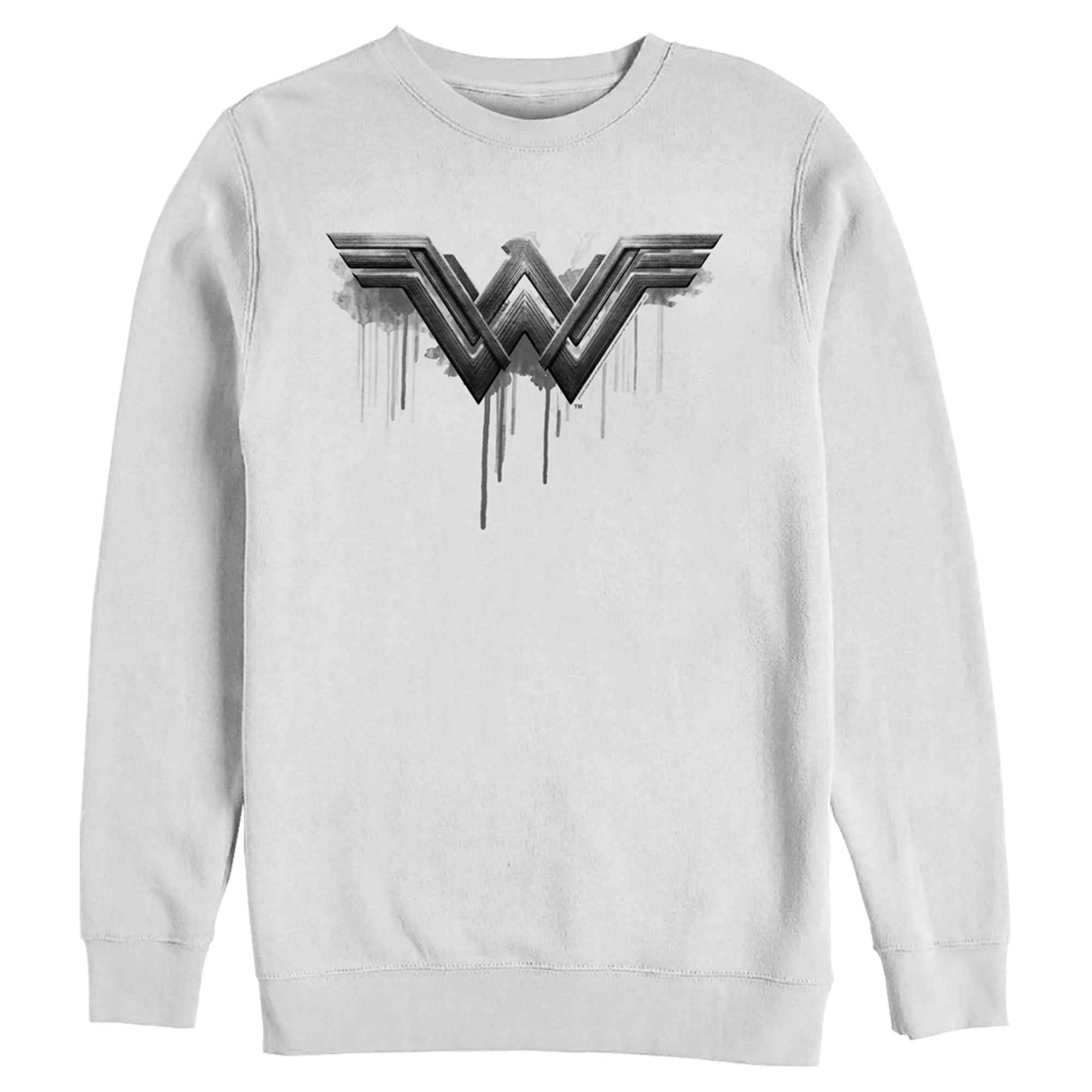 Zack Snyder Justice League Men’S Wonder Woman Silver Logo  Sweatshirt