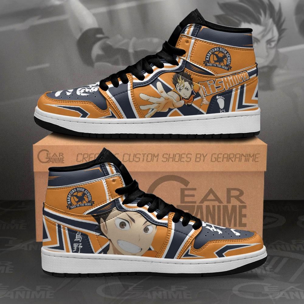 Karasuno Nishinoya Yuu Haikyuu Anime Mn10 Air Jordan Shoes Sport Sneakers
