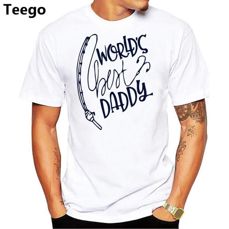 Worlds Best Daddy Shirt Father Day Fishes Pole Fish Dad T Shirt Men