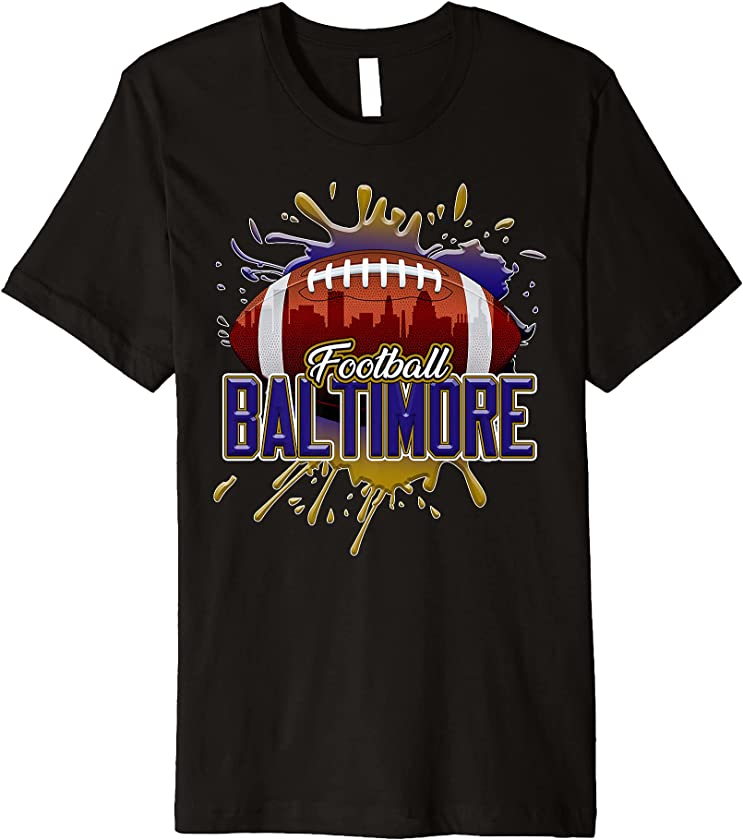 Baltimore Football Shirt | Retro Vintage Maryland Raven Premium T-Shirt