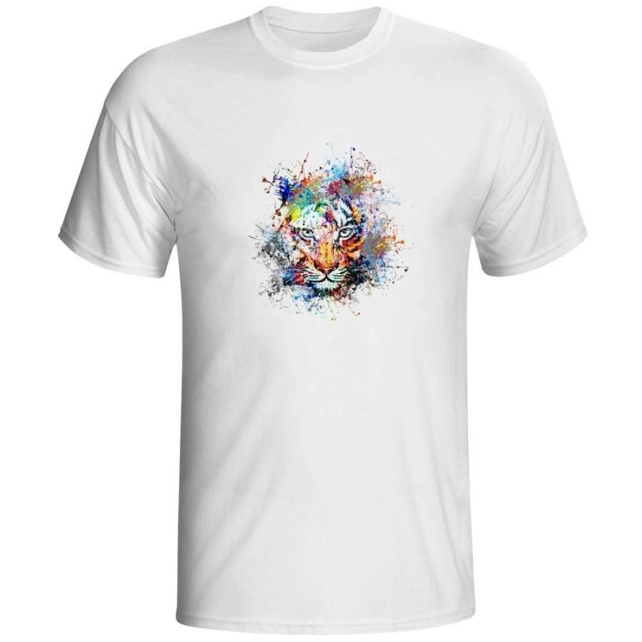 Tiger Art V2 T-Shirt Print Tops Tee Casual Funny Shirt