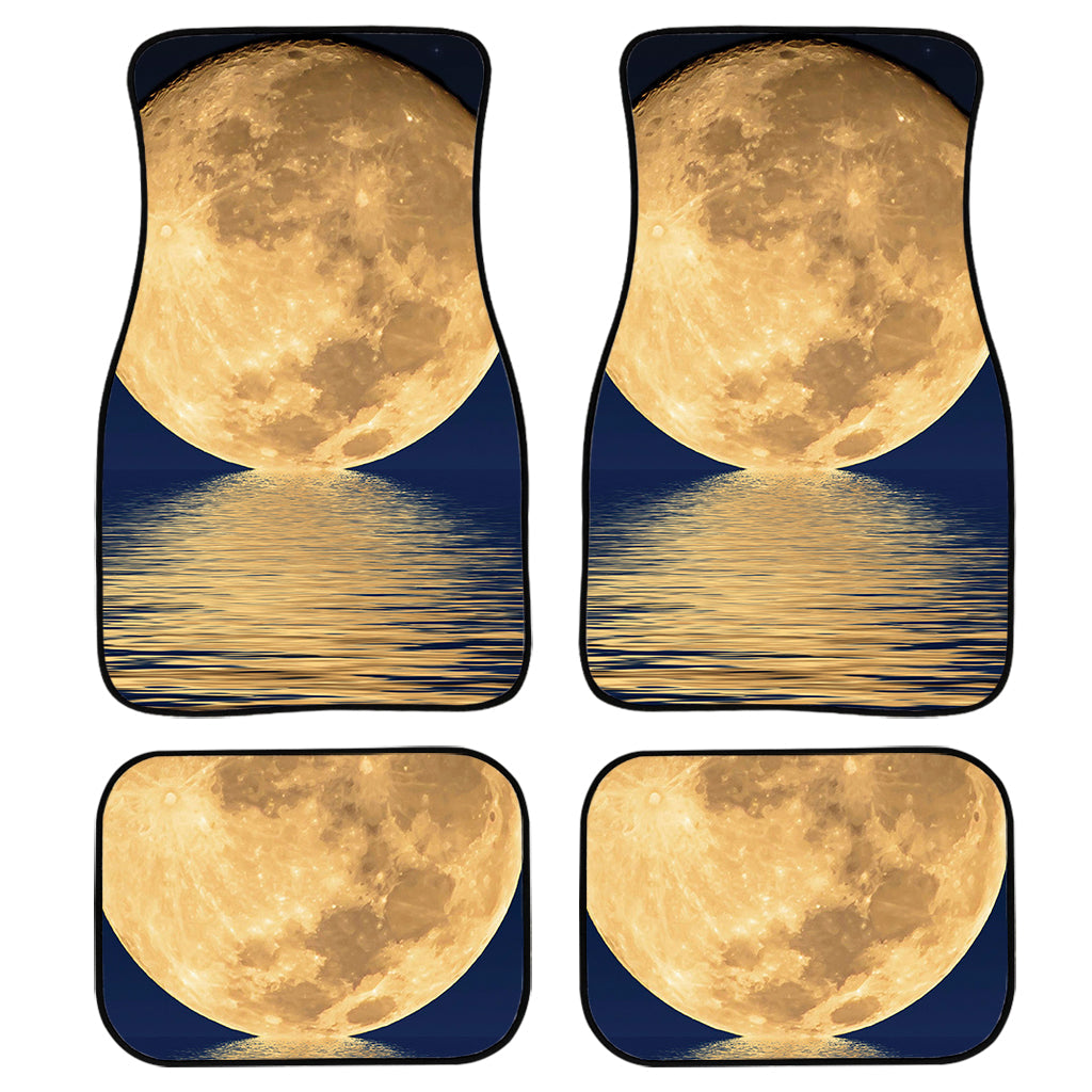 Moonlight On The Sea Print Front And Back Car Floor Mats, Front Car Mat