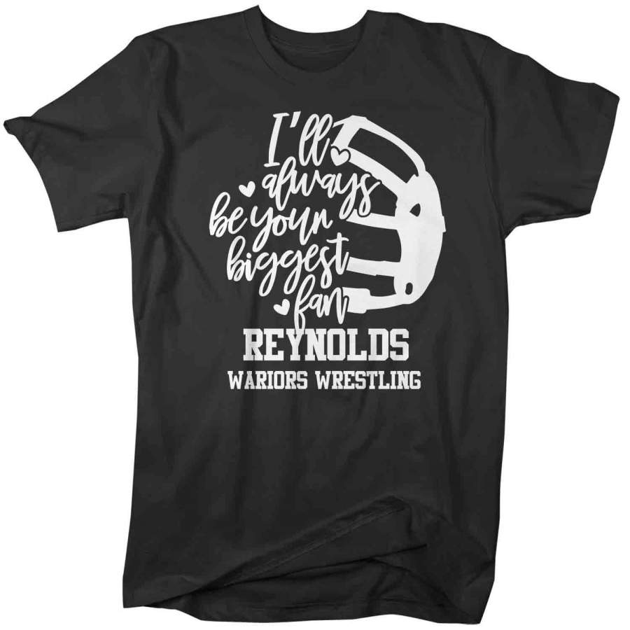 Men’s Personalized Wrestling T Shirt Biggest Fan Shirts Custom Wrestling Mom Shirt Personalized Wrestling Shirt Girlfriend