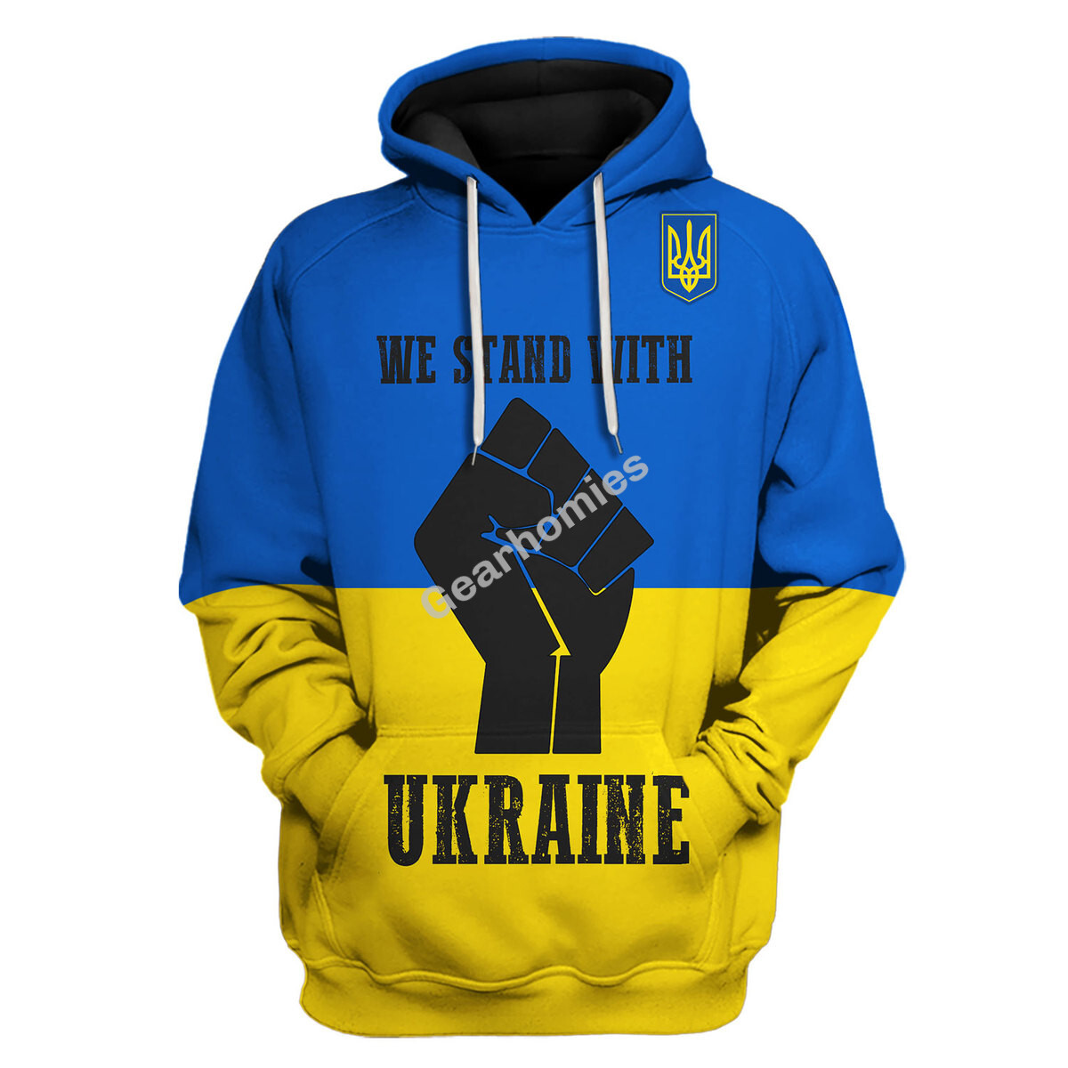 We Stand With Ukraine Hoodies Pullover Sweatshirt Tops