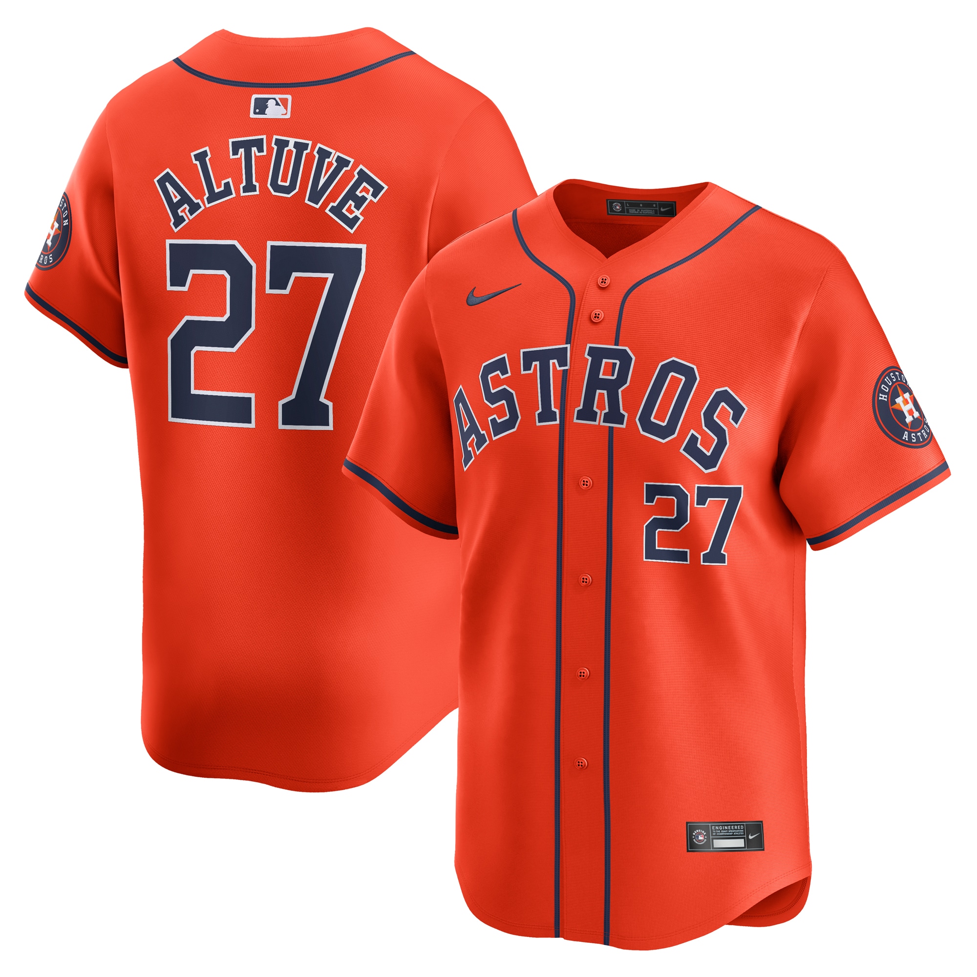 Jose Altuve Houston Astros Alternate Limited Player Jersey  Orange