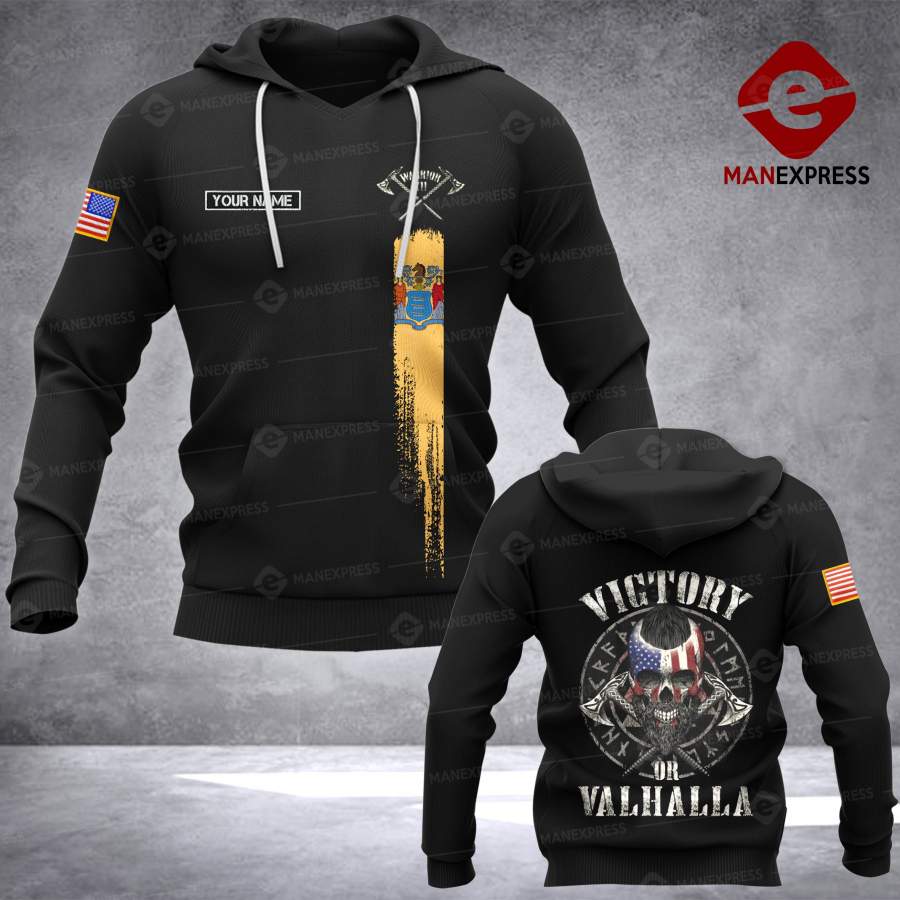 VH CUSTOMIZE New Jersey viking HOODIE 3D ALL OVER PRINT 0212 HMD