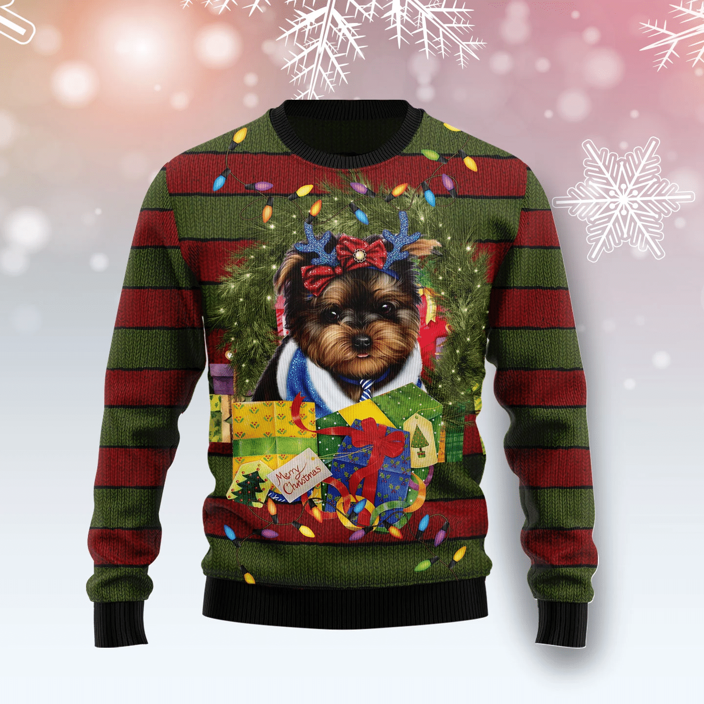 Yorkshire Terrier Gift Xmas Christmas Ugly Sweater