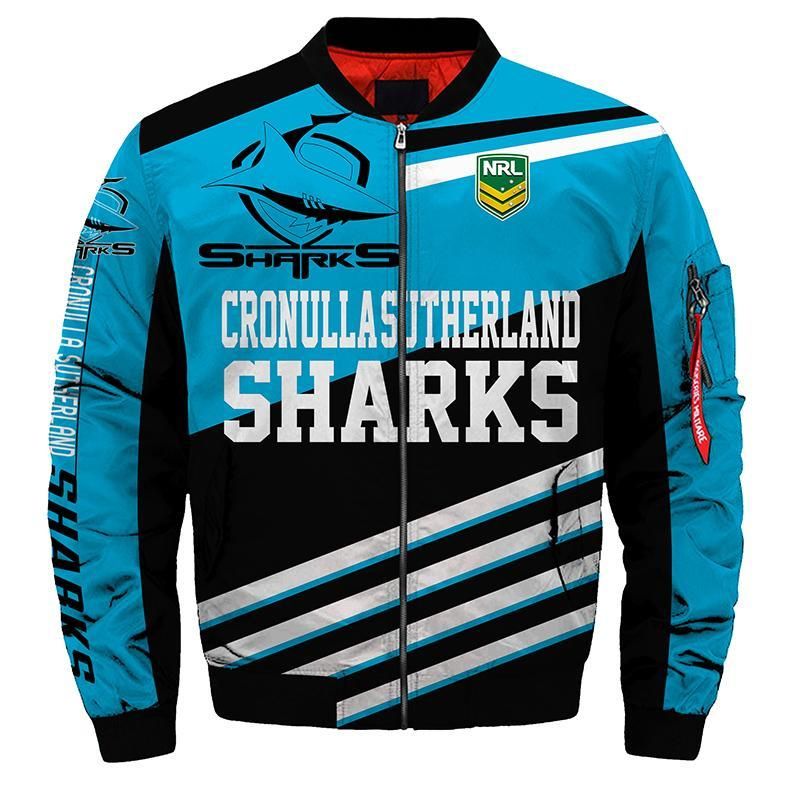 Cronulla-Sutherland Sharks Jacket 3D Full-Zip Jackets