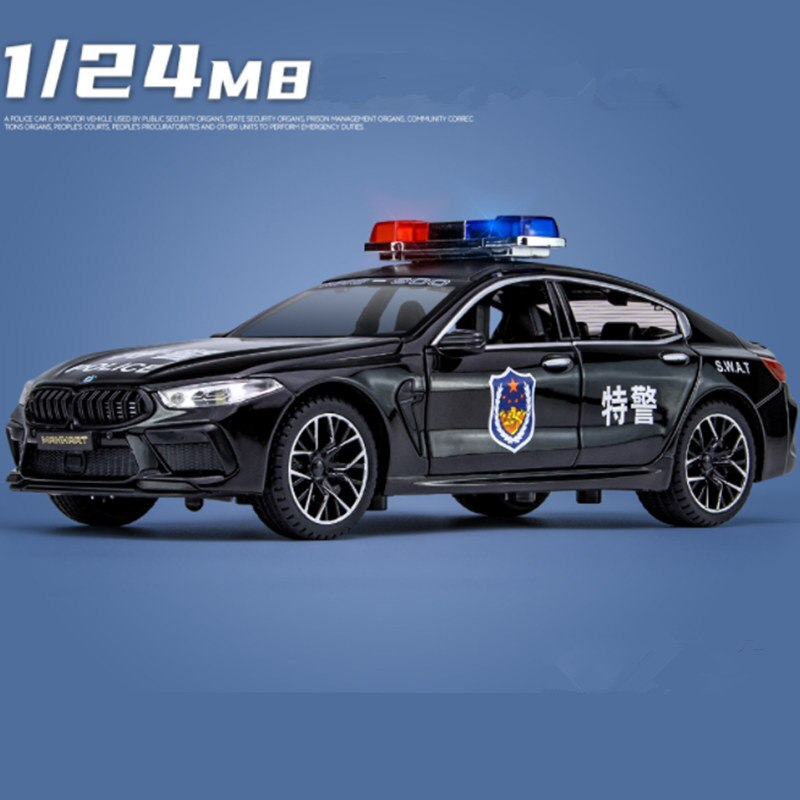 1:24 M8 MH8 Alloy Car Model Diecasts Metal Toy Police Car Model Collection Sound and Light High Simulation Childrens Toys Gifts alx