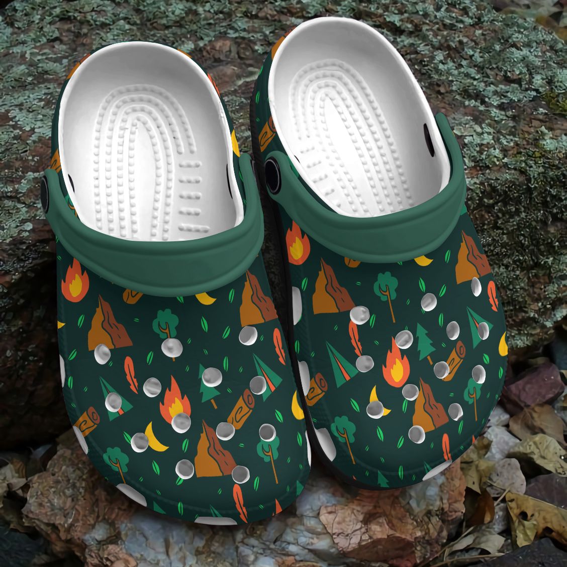 Camping Personalized Clog, Custom Name, Text, Color, Number Fashion Style For Women, Men, Kid, Print 3D