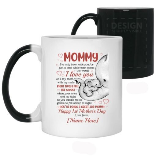 Personalized Elephant You’Re Doing A Great Job Mommy Happy 1St Mothers Day Coffee Mug – Travel Bottle