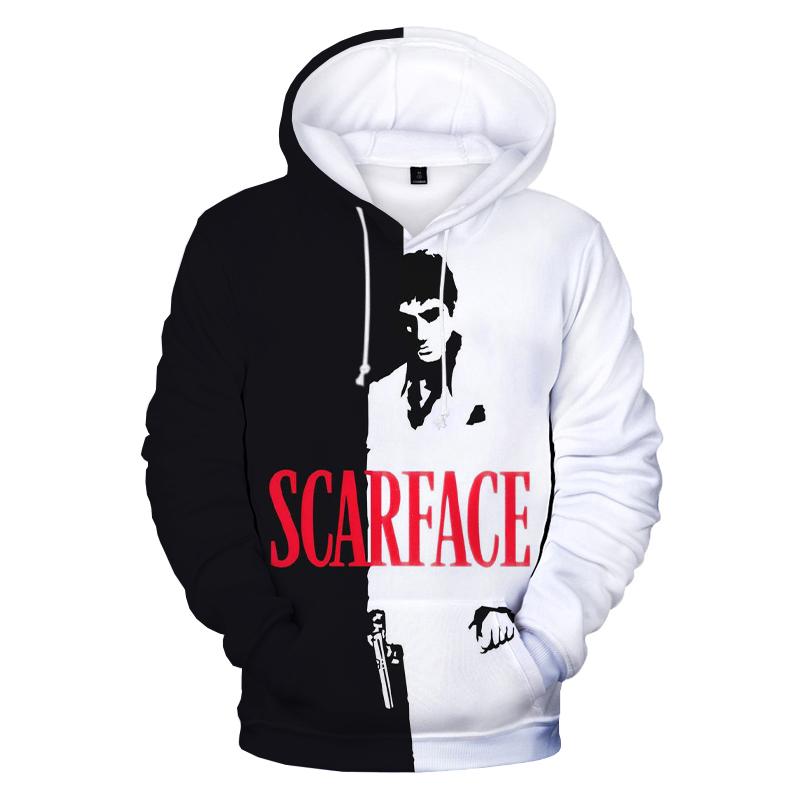 3D Printed Movie Scarface Sweatshirts – Tony Montana Hoodies