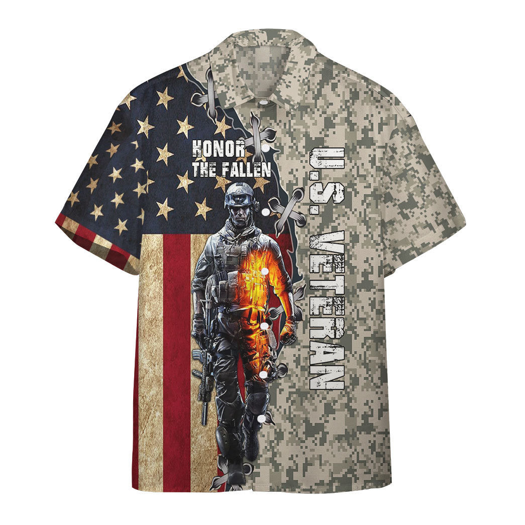 Gearhumans Memorial Day Veteran Honor The Fallen Custom Hawaii Shirt Ha48702