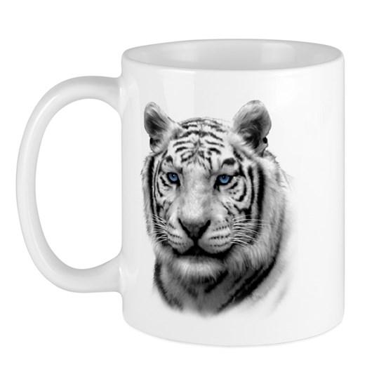 White Tiger Face Mug