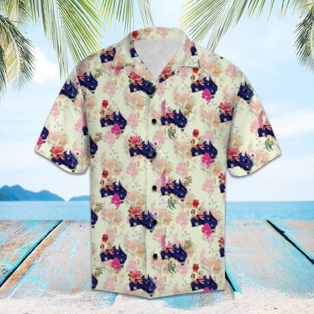 Australia Floral Hawaii Shirt For Hawaii Aloha Ha28799