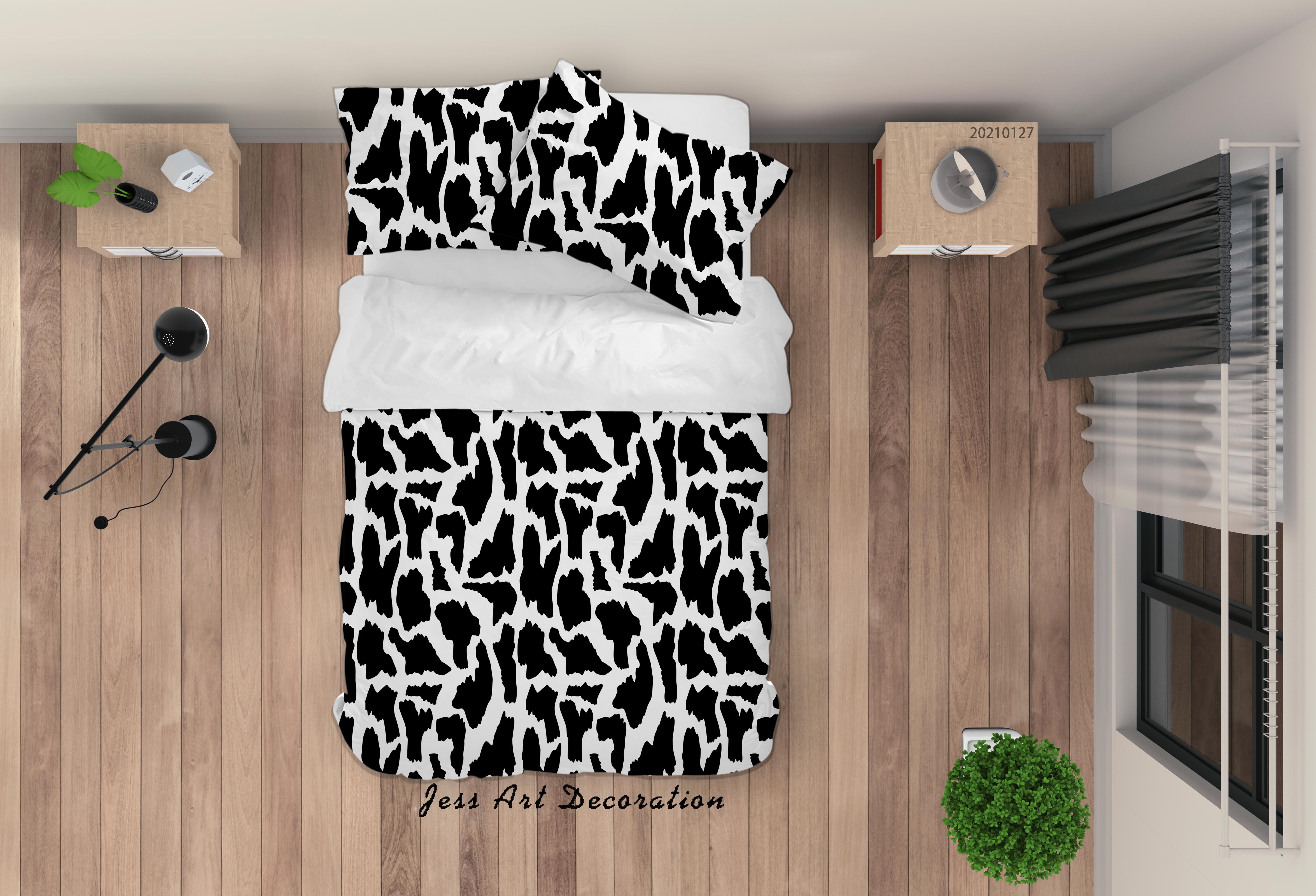 3D Hand Drawn Animal Print Quilt Cover Set Bedding Set Duvet Cover Pillowcases 158