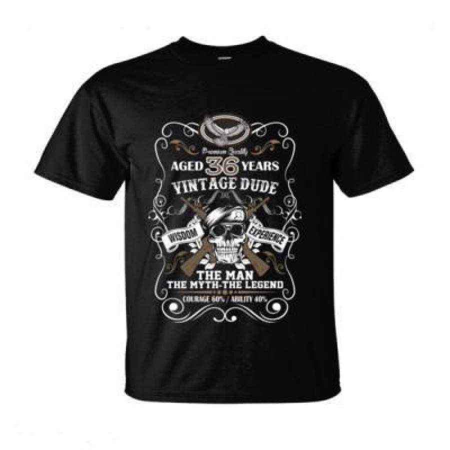 AGR Aged 36 Years Vintage Dude Wisdom Experience The Man The Myth The Legend Courage 60% Ability 40% – Ultra-Cotton T-Shirt