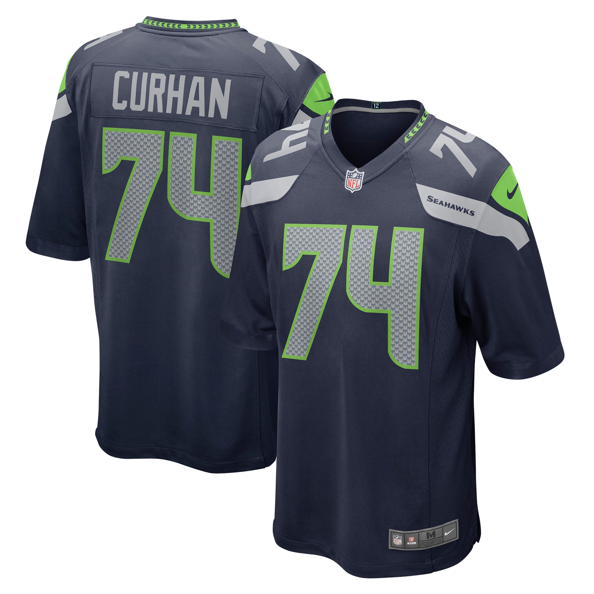 Jake Curhan Seattle Seahawks Game Jersey – College Navy