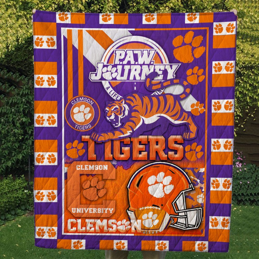 Clemson Tiger Quilt Blanket – Gift For Christmas