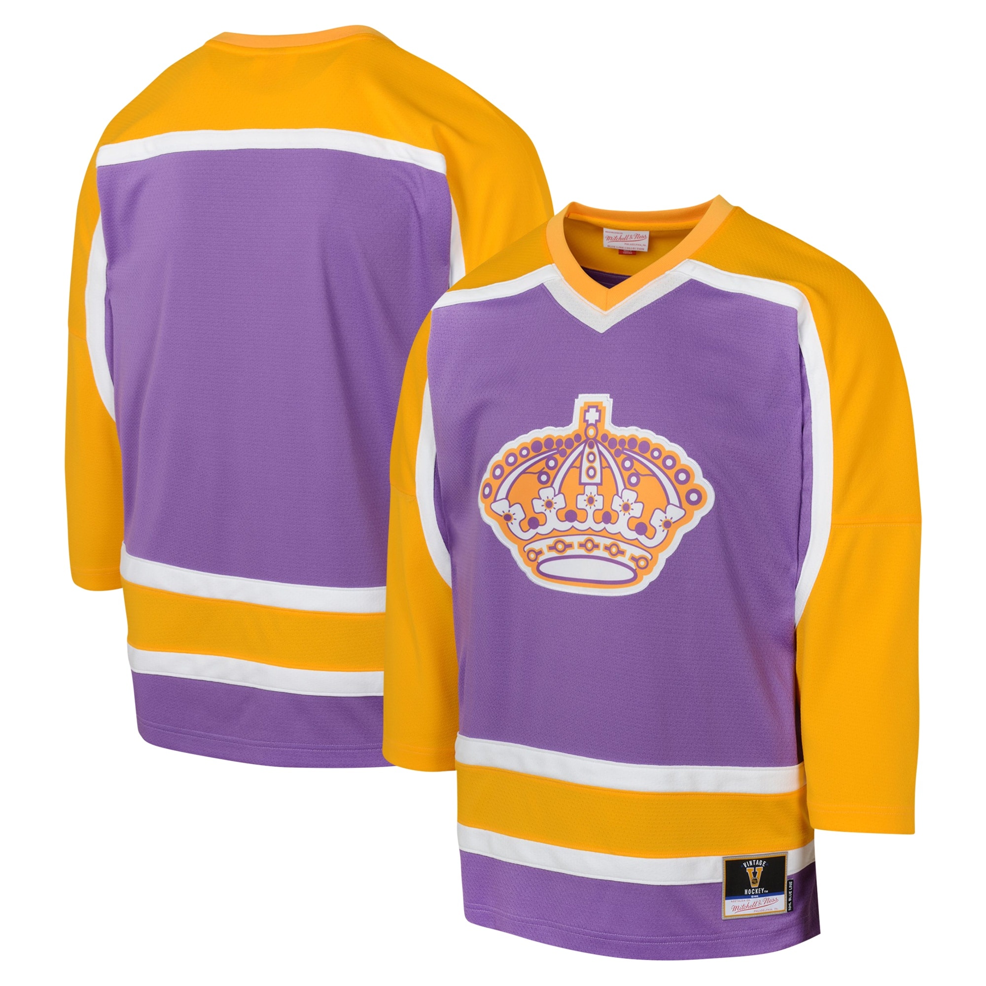 Los Angeles Kings Mitchell & Ness Youth 1980 Blue Line Player Jersey – Purple