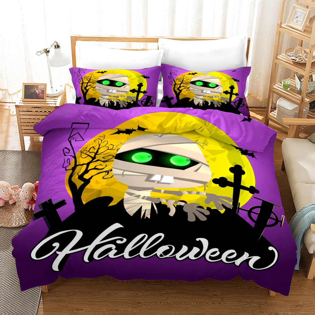 3D Halloween Horrible Ghost Quilt Cover Set Bedding Set Duvet Cover Pillowcases Wj 4555