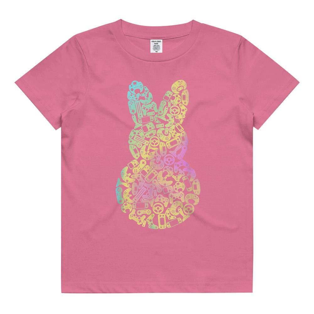 Boys Video Game Easter Bunny Tie Dye Peeps Gamer Men Kids Kids T Shirt