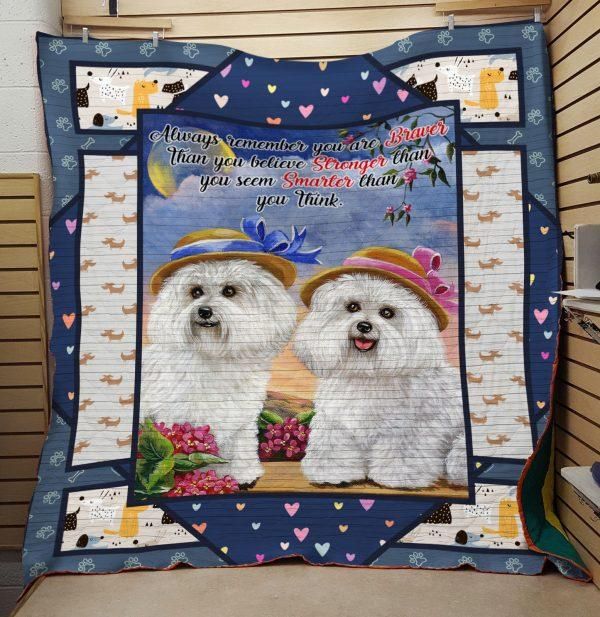 Bichon Frise Dog V5 3D Quilt Blanket HGM11