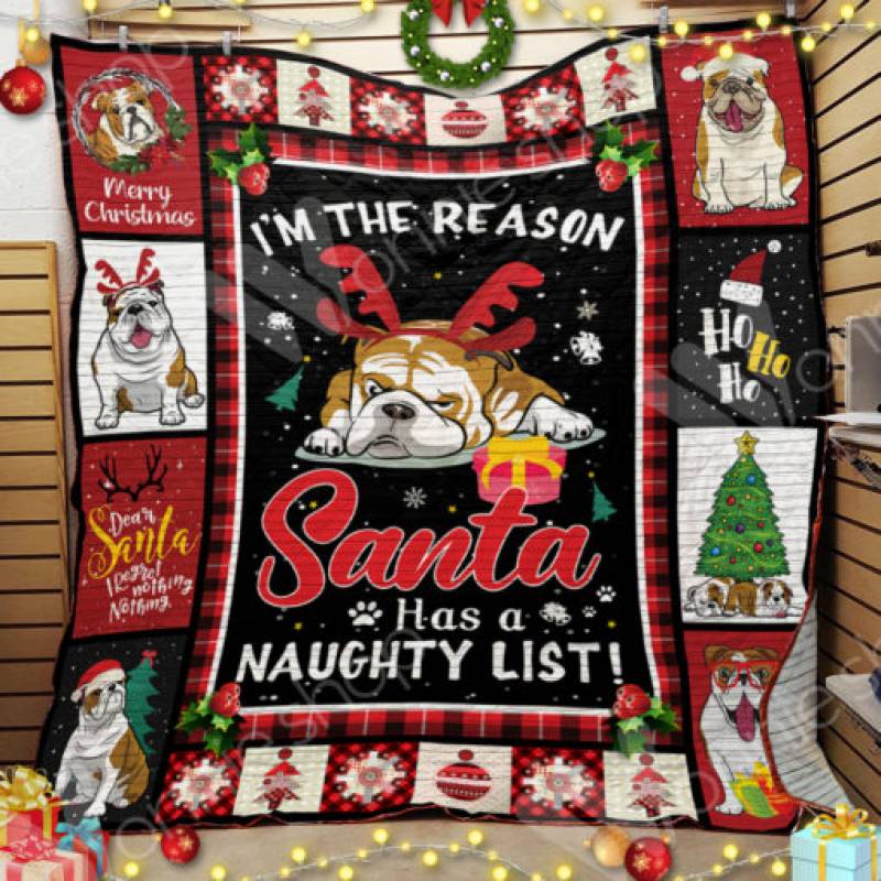 Bulldog Christmas Blanket OCT1101 90O47