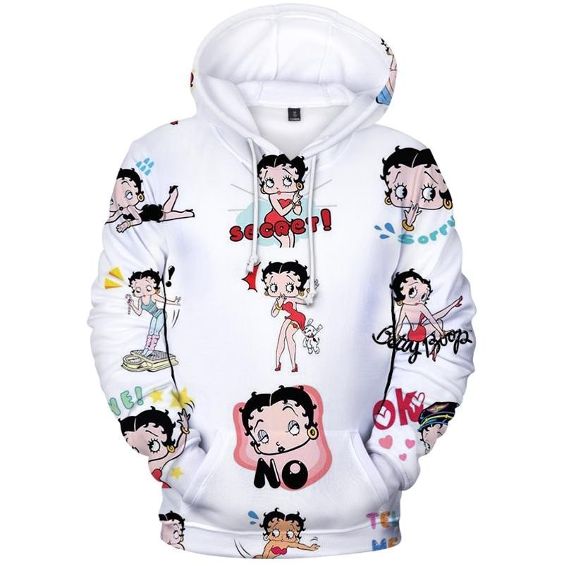 Betty Boop Hoodies - 3D Printed Sweatshirt  Rughing's Signature Collection