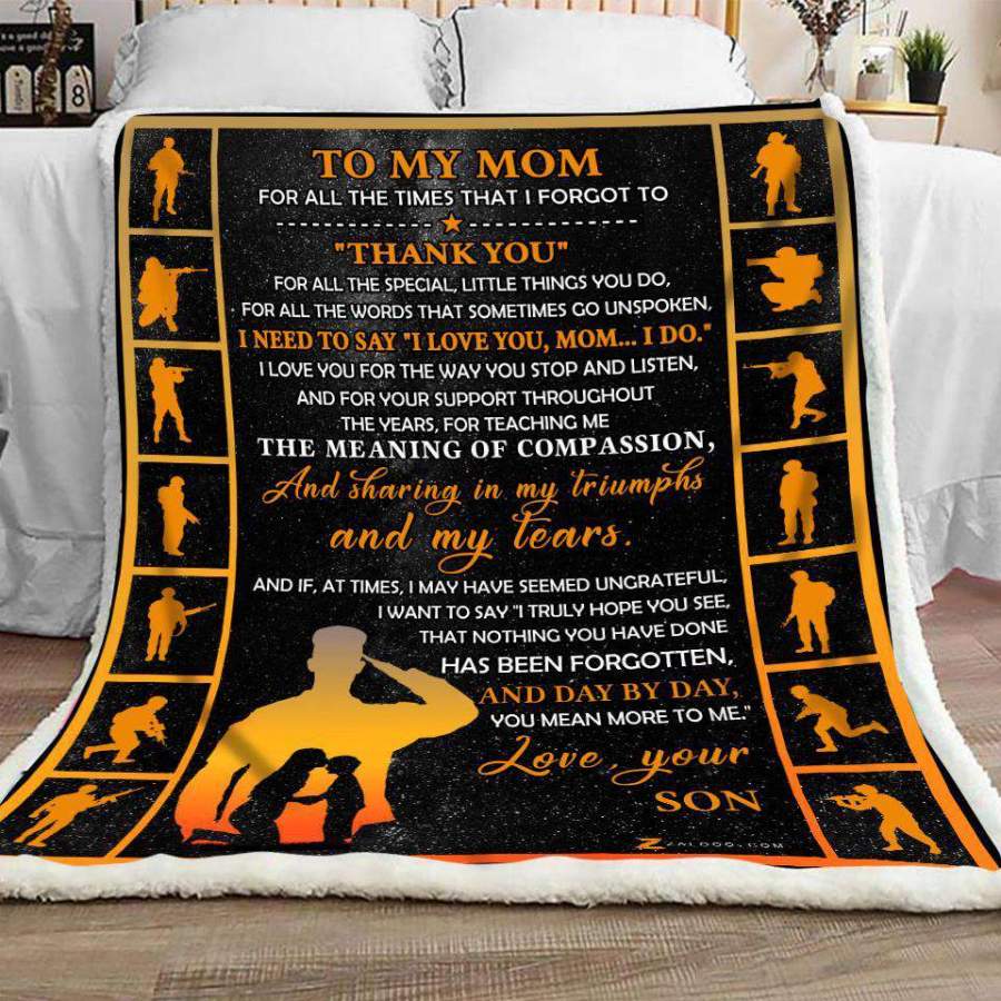 Blanket Giving Veteran Mom Thank You For Little Things You Do