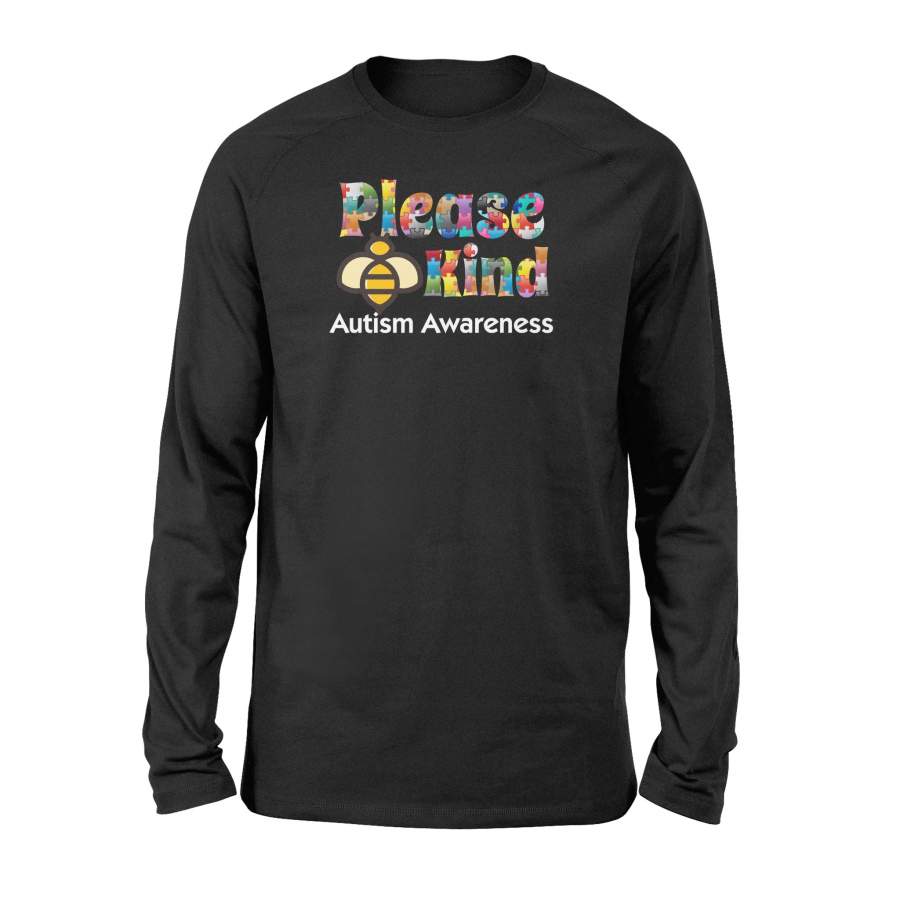 Autism Love Awareness Day Please Bee Kind April Long Sleeve T-Shirt