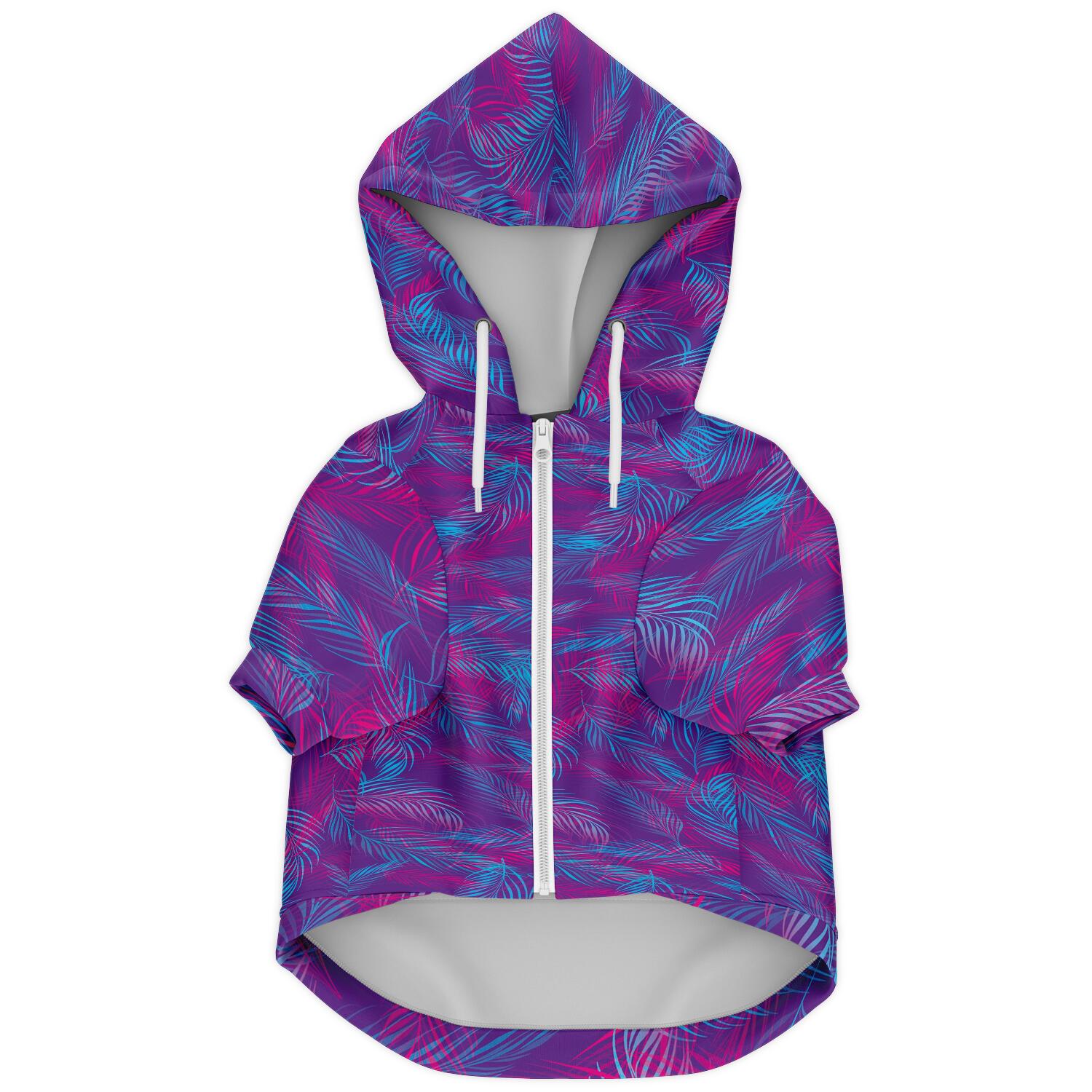 Zip-Up Dog Hoodie – Trippy Purple