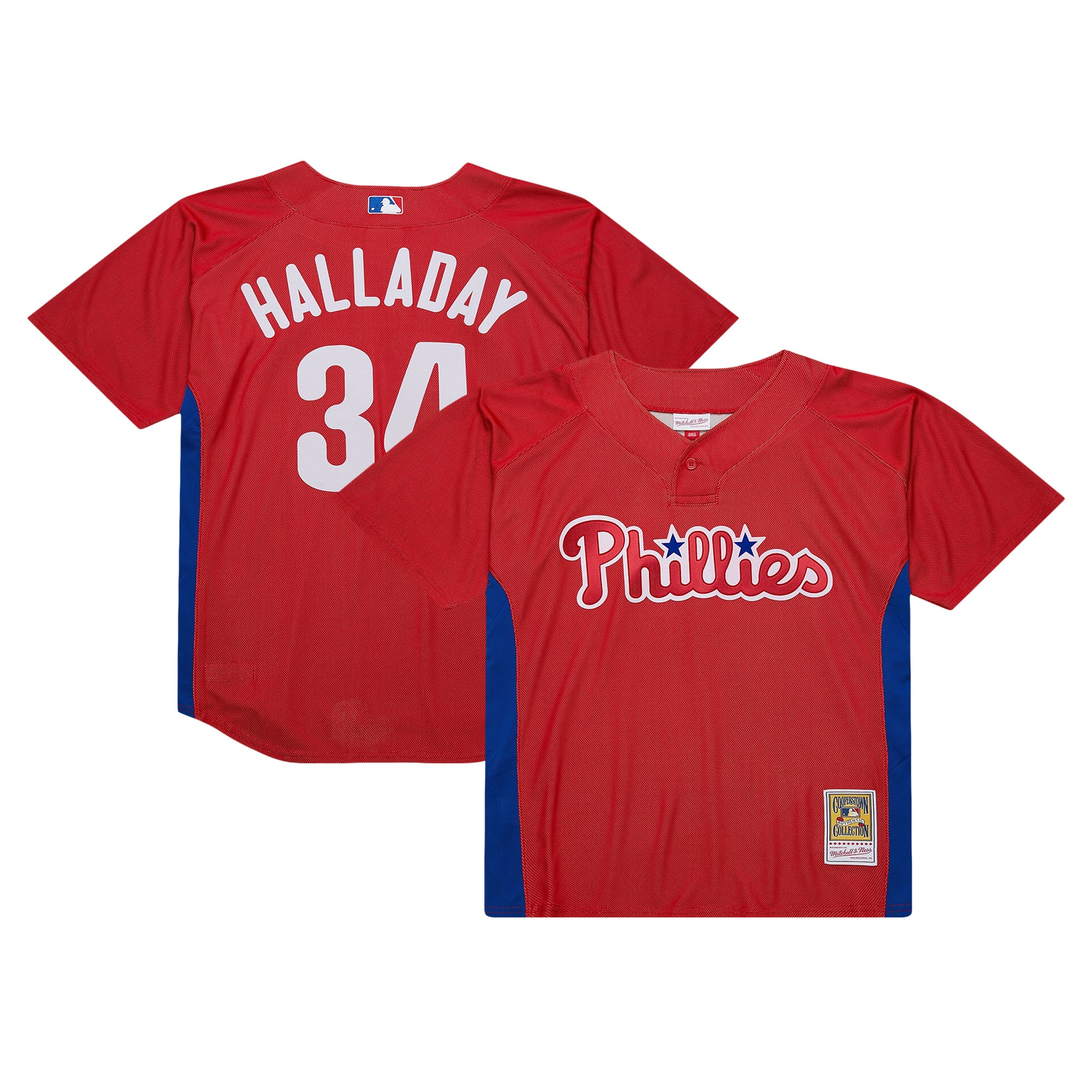 Roy Halladay Philadelphia Phillies Mitchell & Ness Cooperstown Collection 2010 Batting Practice Jersey – Red