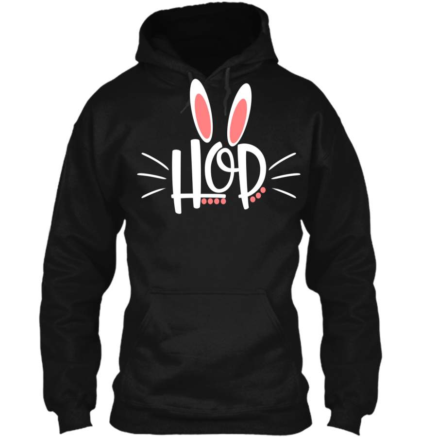 Cute Easter Holiday Shirt with Bunny Rabbit Ears for Kids Pullover Hoodie 8 oz