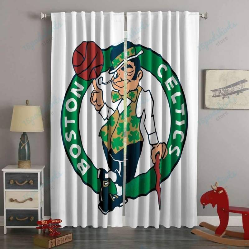 3D Printed Boston Celtics Style Custom Living Room Curtains