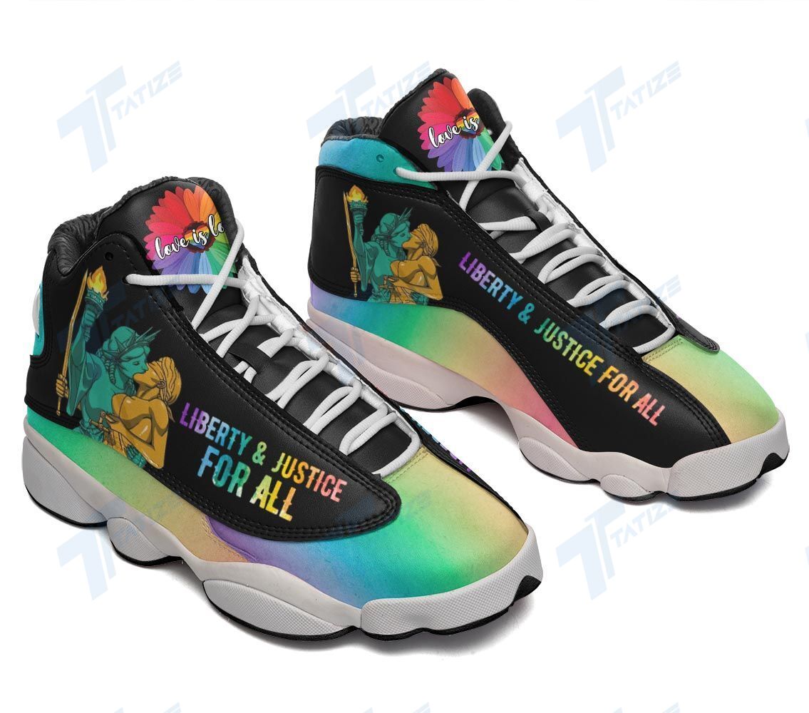 LGBT liberty and justice for all 13 Sneakers XIII Shoes