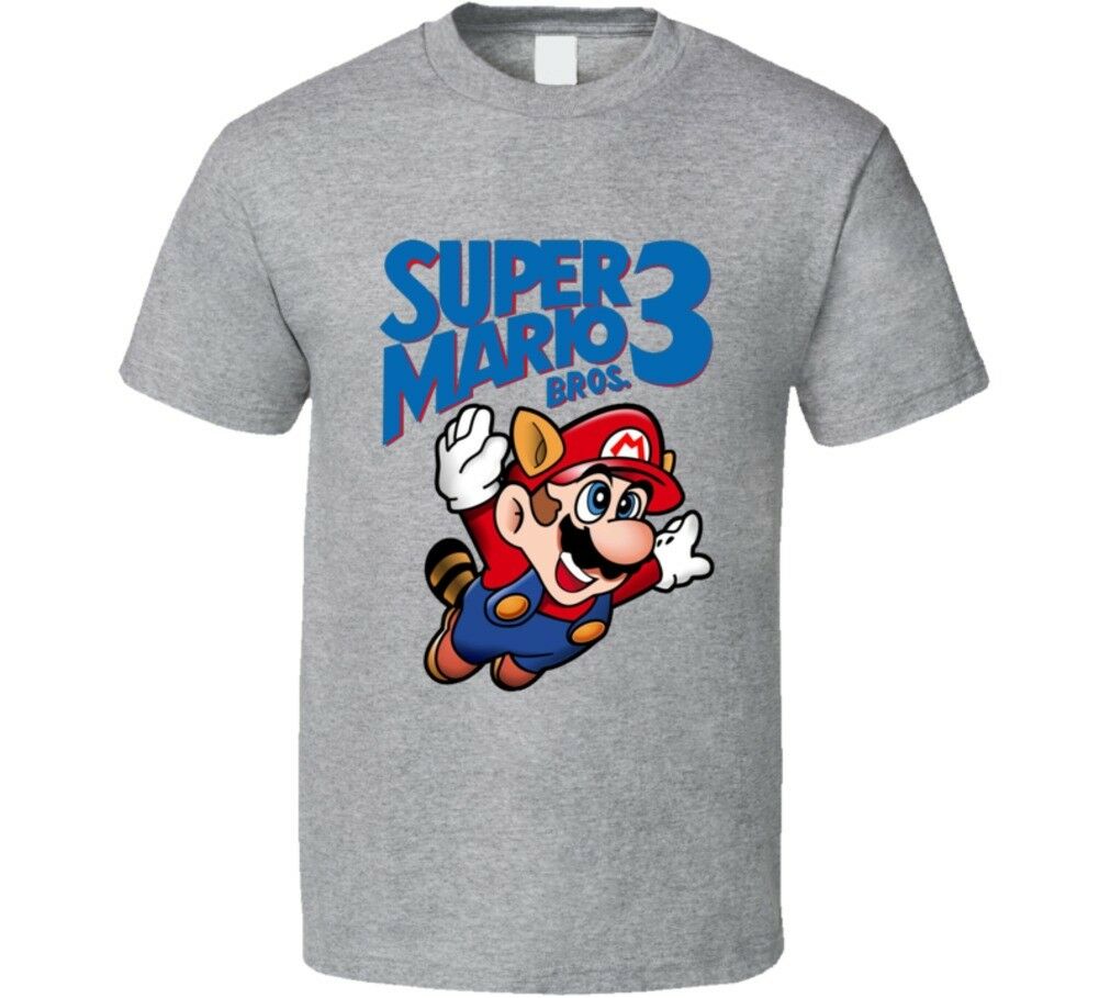 Super Mario 3 Nes Box Art Video Game Men’s T-Shirt