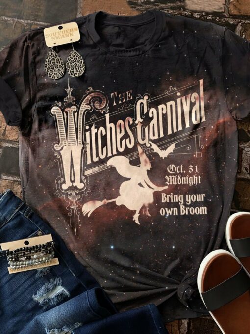 The Witches Carnival Halloween 3D All Over Printed T-Shirt For Men And Women, Happy Halloween Day